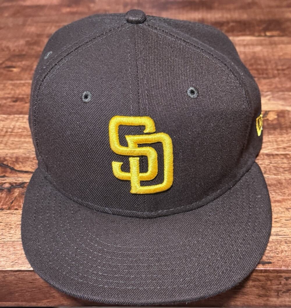 New Era San Diego Padres On Field Hat 7 59FIFTY Brown Yellow